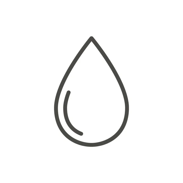 Icono de gota de agua vector. Línea gota de lluvia símbolo . — Vector de stock