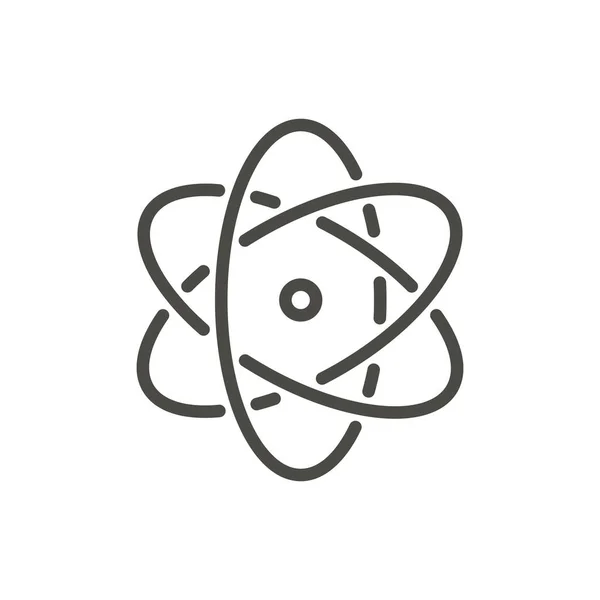 Icono de átomo vector. Línea de símbolo nuclear . — Vector de stock