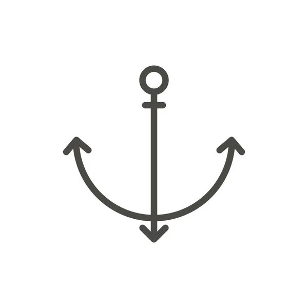 Anchor icon vector. Line symbol. — Stock Vector