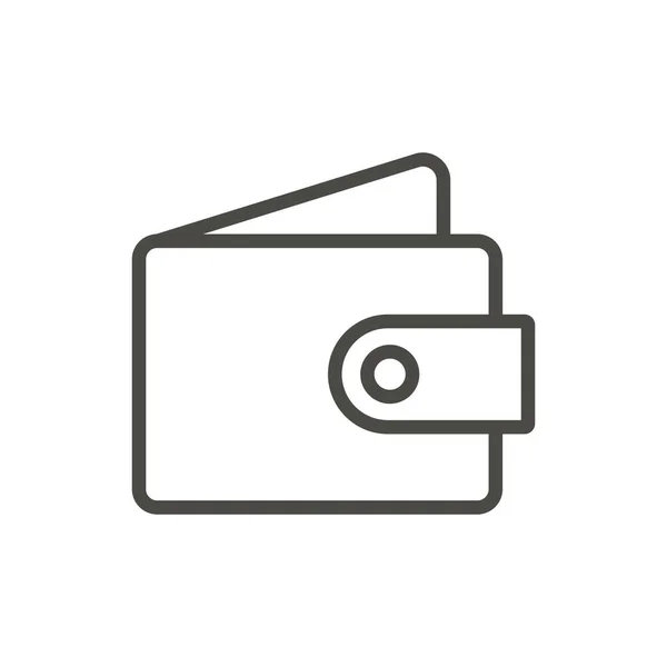 Wallet icon vector. Line save money symbol. — Stock Vector