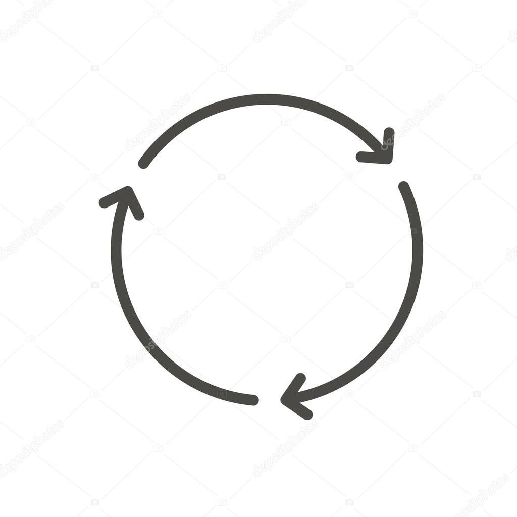 Refresh icon vector. Line sync symbol Abstract illustration Eps10. Graphic background