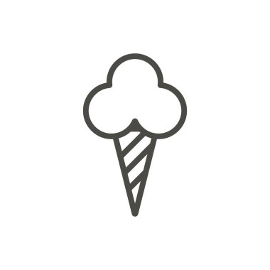 Dondurma koni simge vektör. Satır tatlı sembolü.