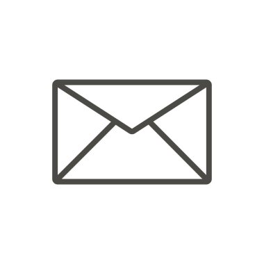 Posta simge vektör. Satır e-posta simgesi.