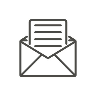 E-posta iletisi simgesi bileşeni. Hattı açık posta simgesi.