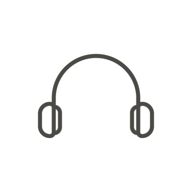 Kulaklık simge vektör. Satır dj sembolü.