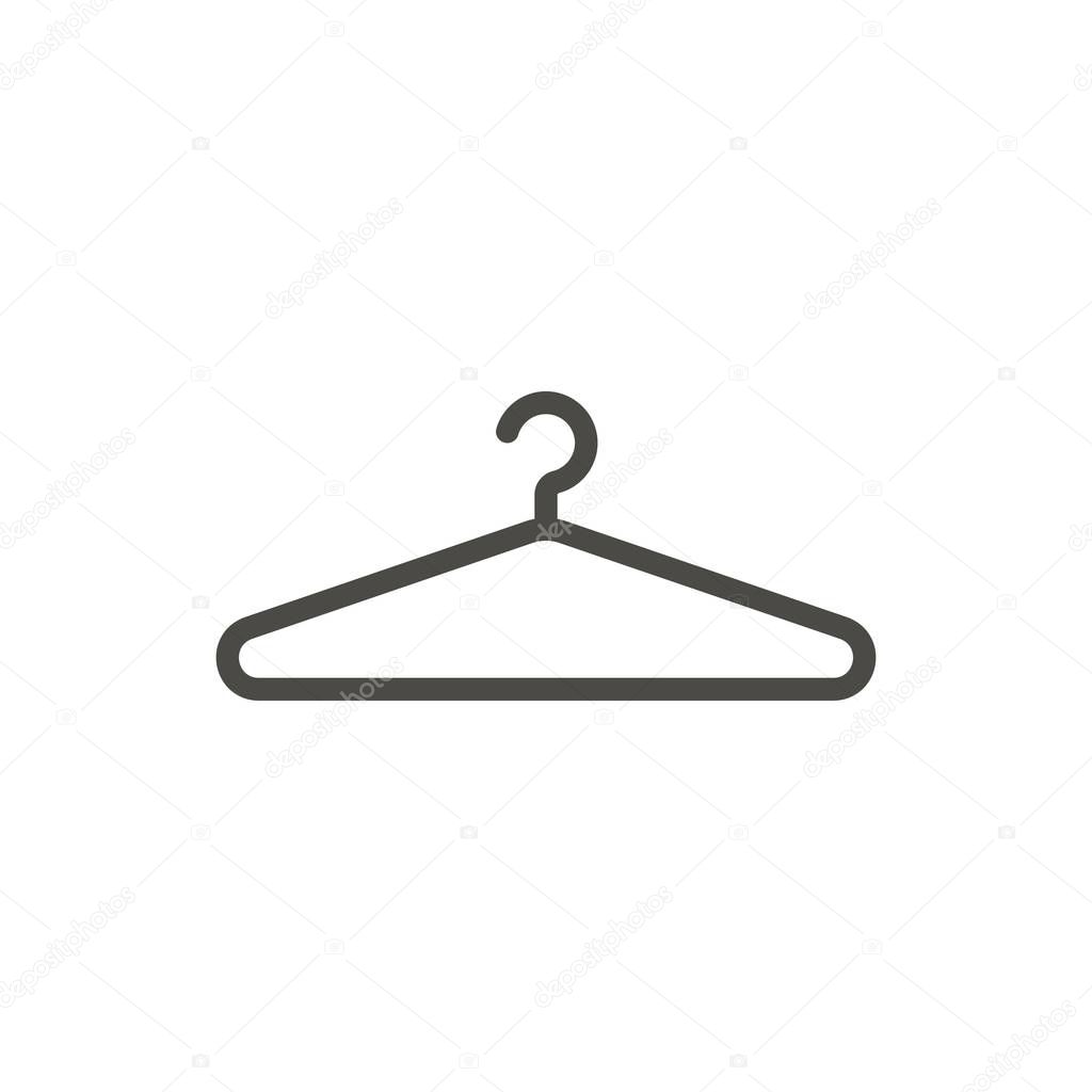 Hanger icon vector. Line clothes hanger symbol.