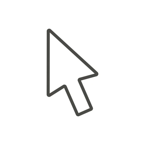 Cursor pictogram vector. Lijn pc aanwijzer symbool. — Stockvector