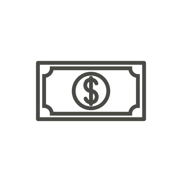 Cash icon vector. Line money symbol. — Stock Vector