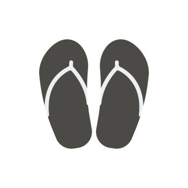 Flip flop simge vektör. Beach izole sembolü floplar. Trendy düz UI işareti tasarım. Flip-flop grafik pi