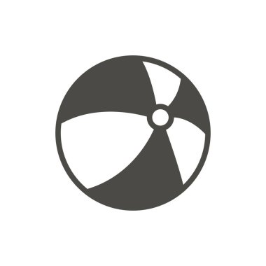 Plaj topu simge vektör. İzole voleybol sembolü. Trendy düz UI işareti tasarım. Yaz oyun grafik 