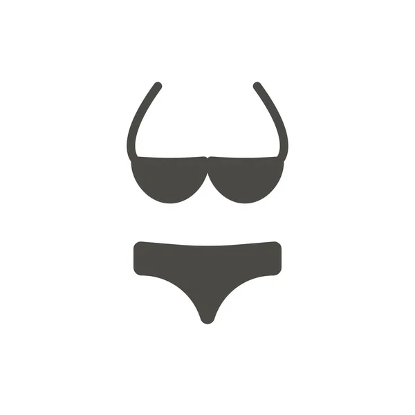 Baddräkt ikonen vektor. Beach bikini symbol isolerade. Trendiga platt ui logga design. Baddräkt grafisk pic — Stock vektor