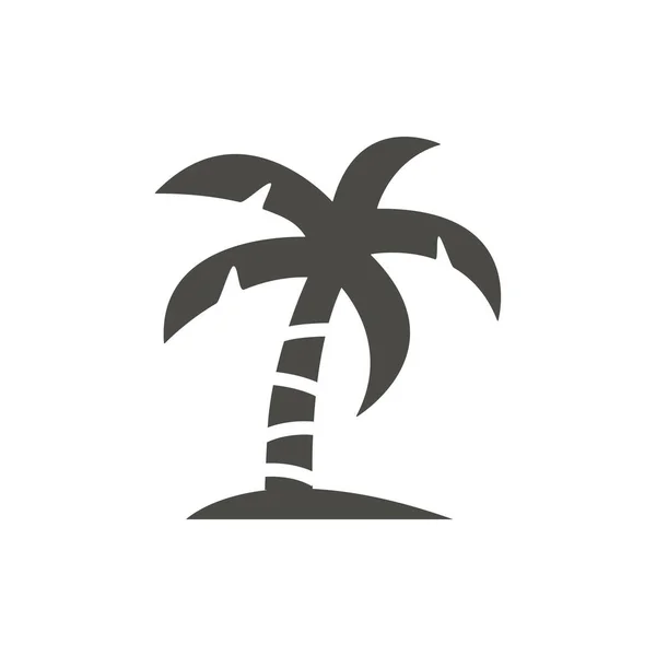 Icono de palma vector. Símbolo árbol de playa aislado. Diseño de letreros ui planos de moda. Pictograma gráfico de árbol para — Vector de stock