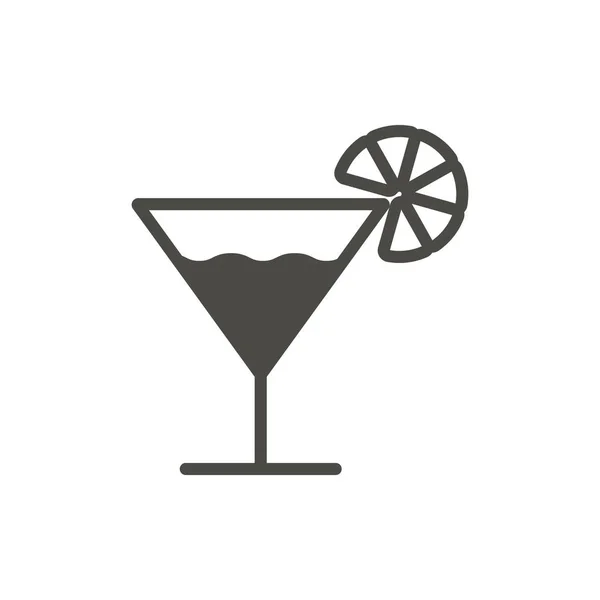 Vettore icona cocktail. Simbolo bevanda di vetro. Trendy design piatto ui segno. Pittogramma grafico a coda di cocco per — Vettoriale Stock