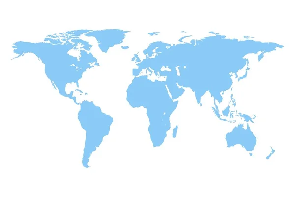 Vettore di mappe del mondo isolato su sfondo bianco. Terra piatta grigio modello simile per il modello di sito web — Vettoriale Stock