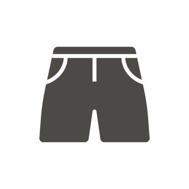 Şort simge vektör. İzole yaz giysileri sembolü