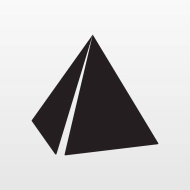 Gri piramitler simgesi üzerinde arka izole. Modern düz piktogram, işletme, Mimarlık, Internet c