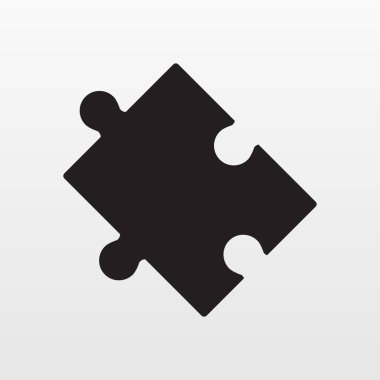 Simge vektör bulmaca. Düz beyaz arka plan üzerinde izole sembolü bina. Trendy Internet kavramı. Modu