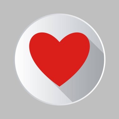 Etiket kalp simgesi üzerinde arka izole. Modern düz piktogram, işletme, pazarlama, Internet konsantrasyon