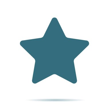 Yıldız simgesi. Arka plan üzerinde izole mavi sırası. Modern basit düz favori işareti. İş, internet co