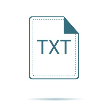 Arka plan üzerinde izole mavi txt simgesi. Modern düz piktogram, işletme, pazarlama, Internet kavramı. 