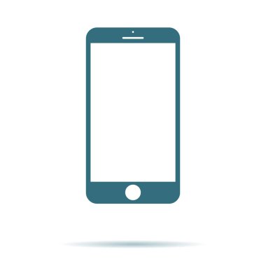 Akıllı telefon simgesi ile izole boş perde. Modern basit düz telefon işareti. Internet kavramı. Tre