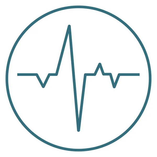 Blaues Herzschlag-Symbol isoliert auf dem Hintergrund. modernes flaches Piktogramm, Business, Marketing, Internet con — Stockvektor