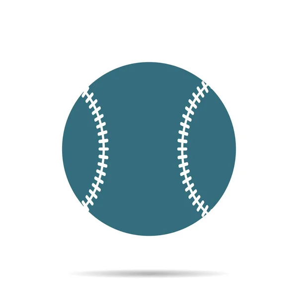 Blaues Baseballsymbol isoliert auf dem Hintergrund. modernes einfaches flaches Softball-Schild. Sport, Internet — Stockvektor