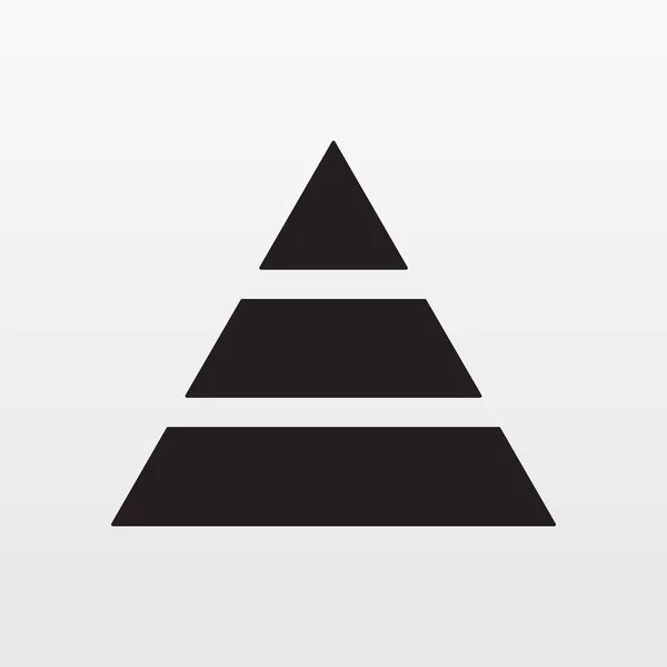 Pyramid ikonen vektor. Enkel finans pyramide symbol. Trendiga platt ui logga design. Tunn linjära grafiska — Stock vektor