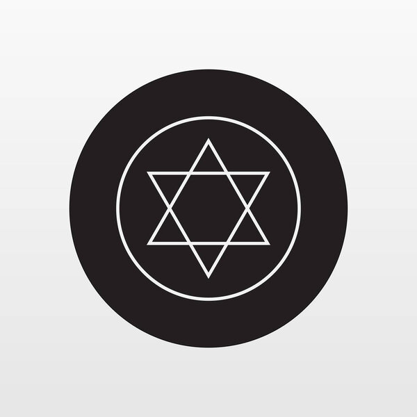 Jewish Star plate icon vector. Flat symbol isolated on white background. Trendy internet concept. Mo