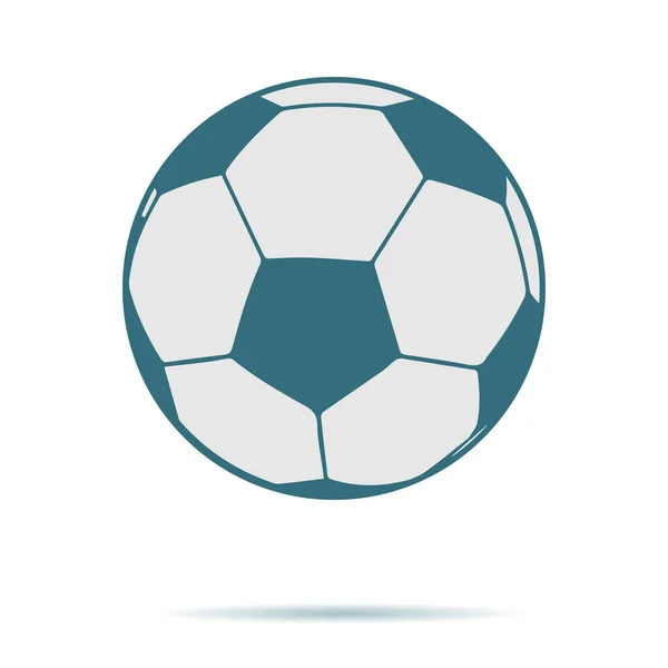 Kék háttér elszigetelt foci labdát, ikon. Modern lapos piktogram, üzleti, marketing, internetes c — Stock Vector