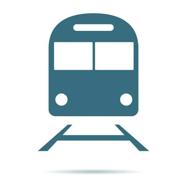 Icono del tren. Símbolo plano del metro aislado sobre fondo blanco. Concepto de internet de moda. Undergro moderno — Vector de stock