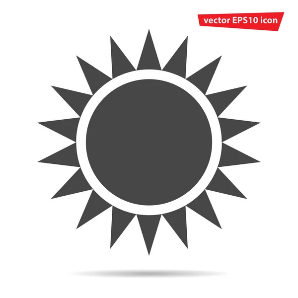 Gray Sun icon isolated on background. Modern flat pictogram, business, marketing, internet concept. — Stock Vector