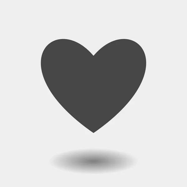 Szív ikonra. Lapos szerelmi szimbólum elszigetelt fehér background. Trendi internet fogalma. Modern jel — Stock Vector