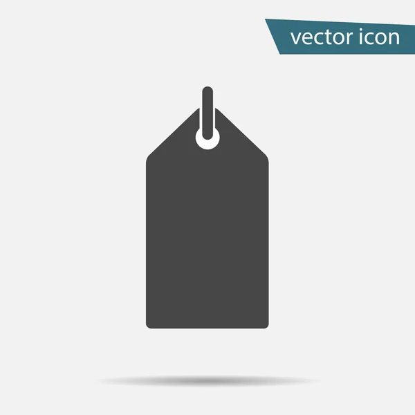 Gris icono etiqueta precio aislado en el fondo. Moderno pictograma plano, negocios, marketing, internet con — Vector de stock