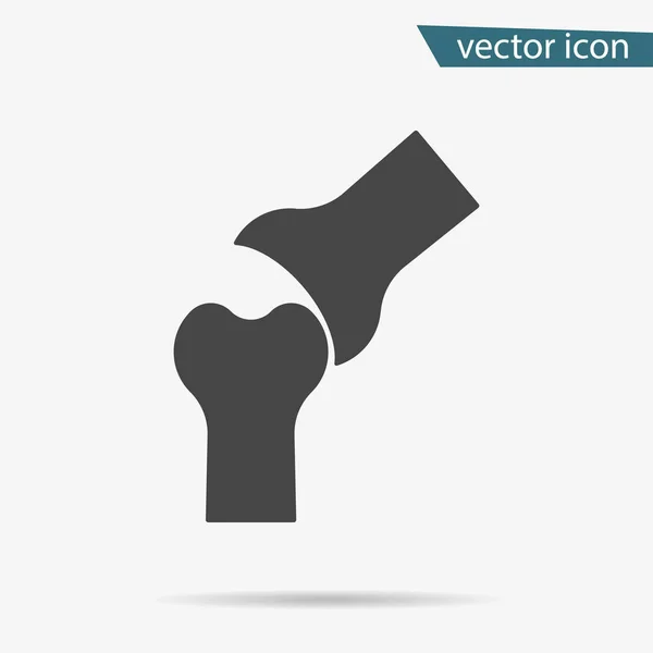 Icono de Gray Joint aislado sobre fondo. Pictograma plano moderno, negocio, comercialización, concepto de Internet — Vector de stock