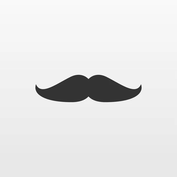 Vetor ícone do bigode. Símbolo de barbeiro plano isolado no fundo branco. Conceito de internet na moda. Modo —  Vetores de Stock