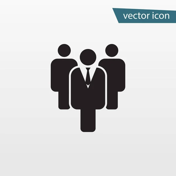 Icono Líder gris aislado en segundo plano. Pictograma plano moderno, negocio, comercialización, internet concep — Vector de stock