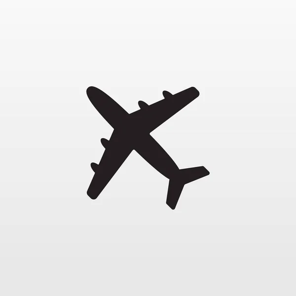 Icono de avión gris aislado. Moderno pictograma plano, negocio, marketing, concepto de internet. De moda Si — Vector de stock