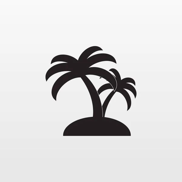 Gray Palm ikona izolované na pozadí. Moderní ploché piktogram, obchod, marketing, internetové koncepce. — Stockový vektor
