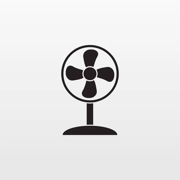 Серый иконка вентилятора изолированный фон. Современный простой плоский вентилятор, воздуходувка, знак пропеллера. Интернет c — стоковый вектор