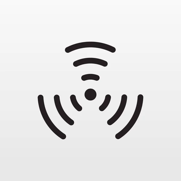 Icono gris WIFI aislado en el fondo. Pictograma plano moderno, negocio, comercialización, concepto de Internet . — Vector de stock