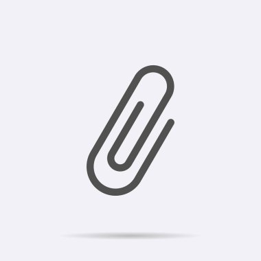 Gri ataş simgesi üzerinde arka izole. Modern düz piktogram, işletme, pazarlama, Internet co