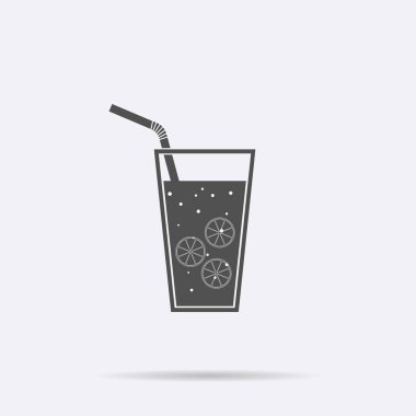 İzole limonata simge, vektör detoks. Modern basit düz içki işareti. İş, Internet kavramı. Tre