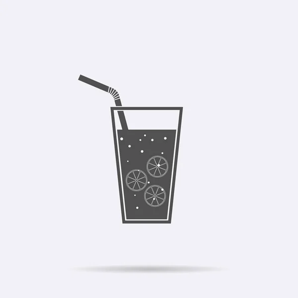 Icono de limonada aislado, vector de desintoxicación. Signo moderno de bebida plana simple. Negocios, concepto de internet. Tre — Vector de stock