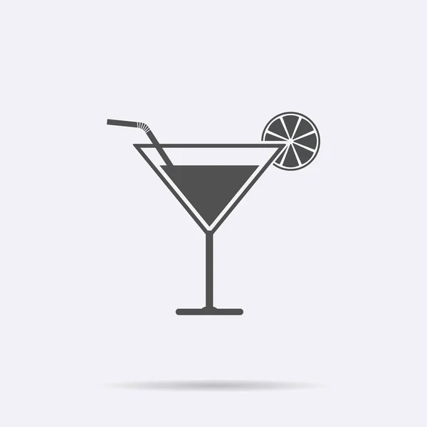 Icono de cóctel vector aislado en el fondo. Pictograma plano moderno, bebida símbolo simple de moda para w — Vector de stock