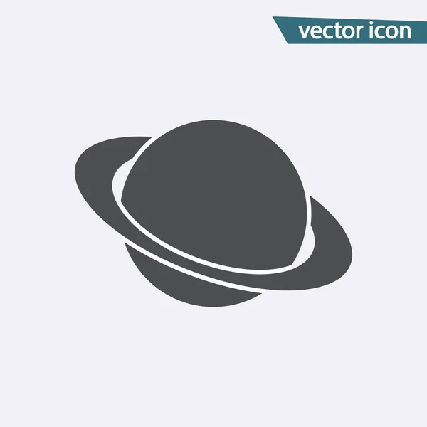Planet vector icon. Flat saturn symbol isolated on white background. Trendy internet concept. Modern — Stock Vector