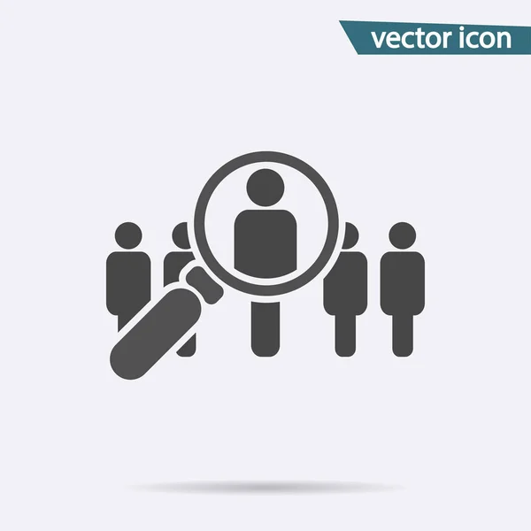 Buscar personas icono de vector plano aislado. Ilustración del logotipo — Archivo Imágenes Vectoriales