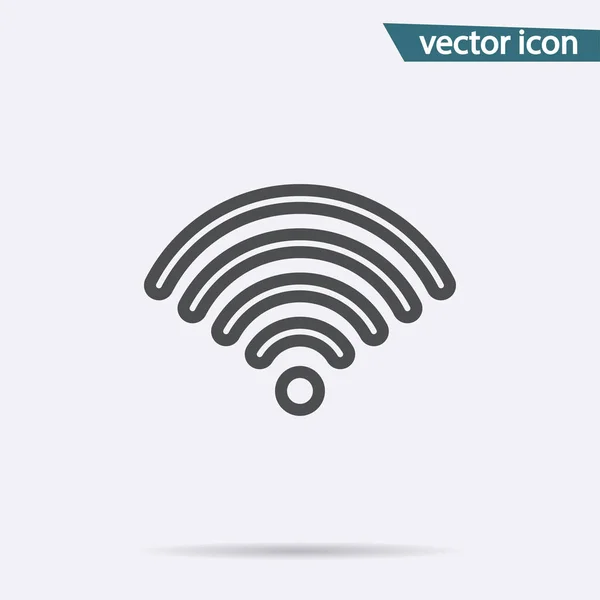 Esboço vetor ícone Wifi. Símbolo sem fios plano isolado no fundo branco. Conceito de internet na moda — Vetor de Stock