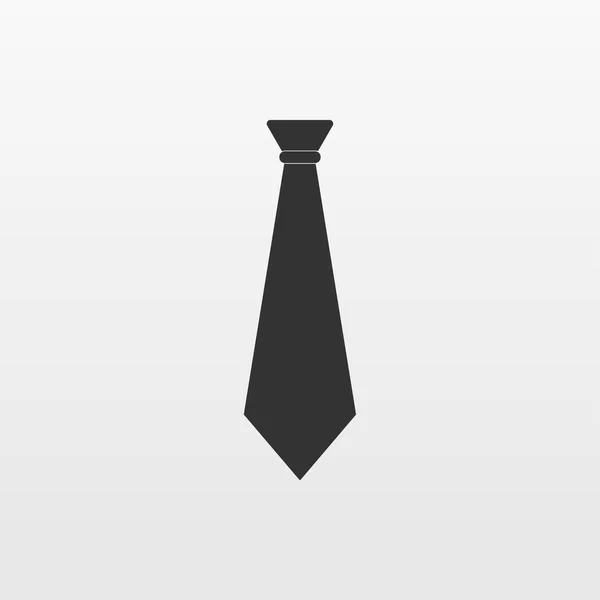 Gri kravat simgesi üzerinde arka izole. Modern düz piktogram, işletme, pazarlama, Internet conce — Stok Vektör