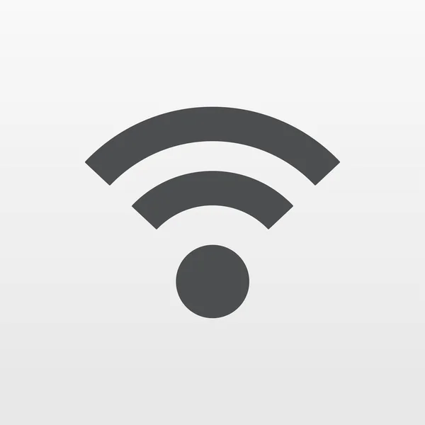 Icono gris WIFI aislado en el fondo. Pictograma plano moderno, negocio, comercialización, concepto de Internet . — Vector de stock